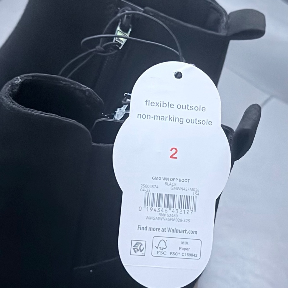 Wonder Nation Black Ankle Boots - Picture 6 of 6